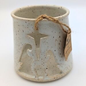 Maryann Hughes Pottery Nativity Luminaire